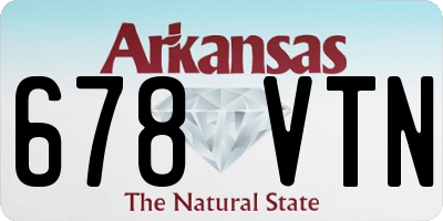 AR license plate 678VTN
