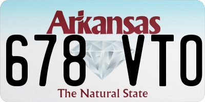 AR license plate 678VTO
