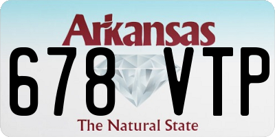 AR license plate 678VTP