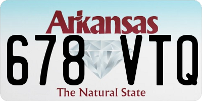AR license plate 678VTQ