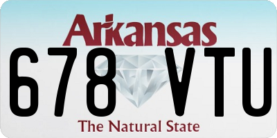 AR license plate 678VTU