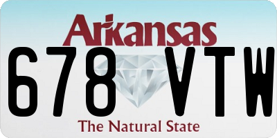 AR license plate 678VTW