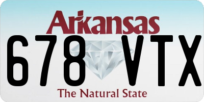 AR license plate 678VTX