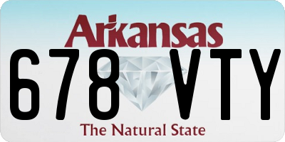 AR license plate 678VTY