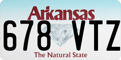 AR license plate 678VTZ