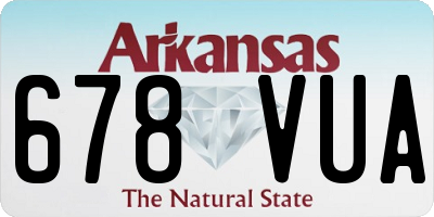 AR license plate 678VUA