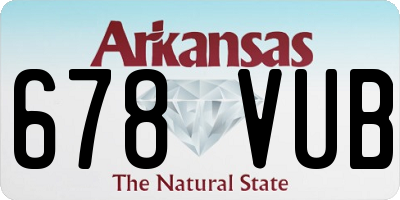 AR license plate 678VUB