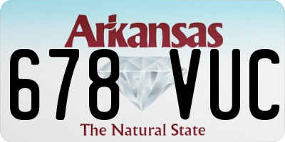 AR license plate 678VUC