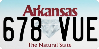 AR license plate 678VUE
