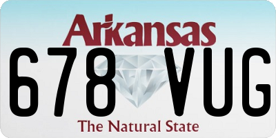AR license plate 678VUG