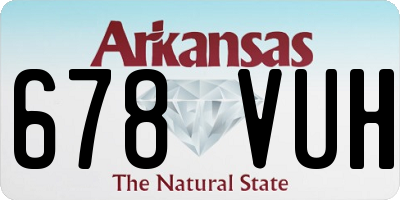 AR license plate 678VUH
