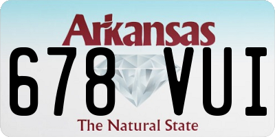 AR license plate 678VUI