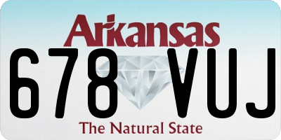 AR license plate 678VUJ