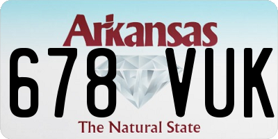 AR license plate 678VUK