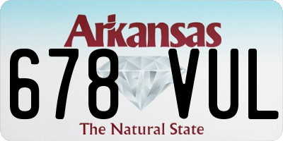 AR license plate 678VUL