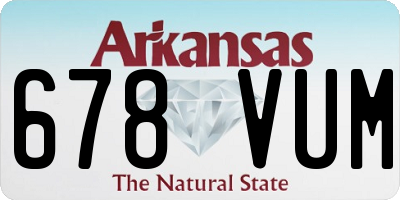 AR license plate 678VUM