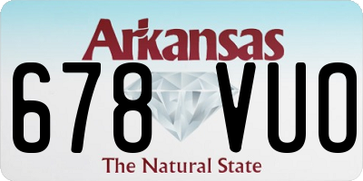 AR license plate 678VUO