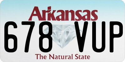 AR license plate 678VUP