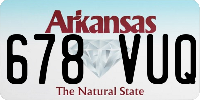 AR license plate 678VUQ