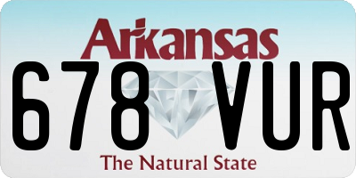 AR license plate 678VUR
