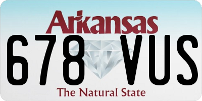 AR license plate 678VUS