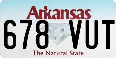 AR license plate 678VUT