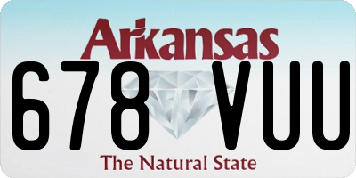 AR license plate 678VUU