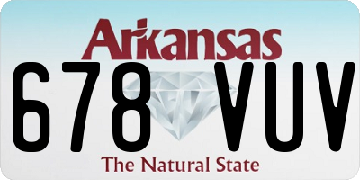 AR license plate 678VUV