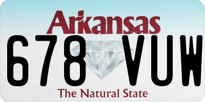 AR license plate 678VUW