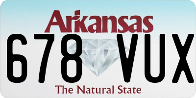 AR license plate 678VUX