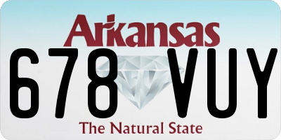 AR license plate 678VUY