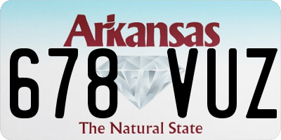 AR license plate 678VUZ