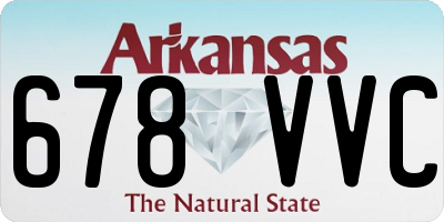 AR license plate 678VVC