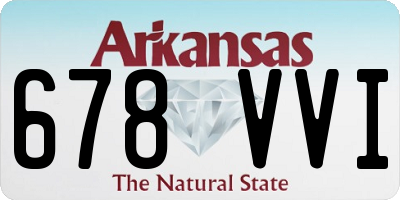 AR license plate 678VVI