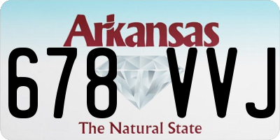 AR license plate 678VVJ