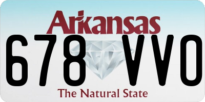 AR license plate 678VVO