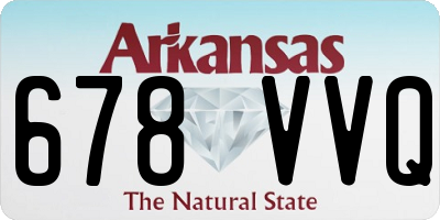 AR license plate 678VVQ