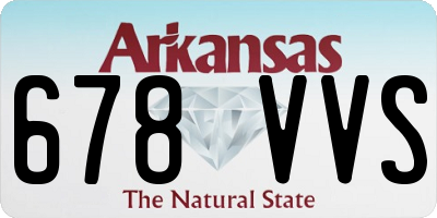 AR license plate 678VVS