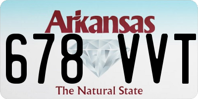 AR license plate 678VVT