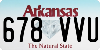 AR license plate 678VVU