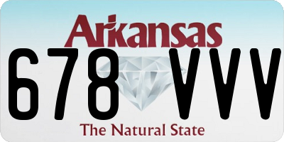 AR license plate 678VVV