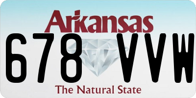 AR license plate 678VVW