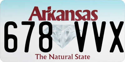 AR license plate 678VVX