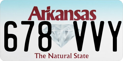 AR license plate 678VVY