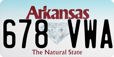 AR license plate 678VWA