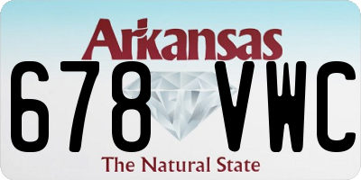 AR license plate 678VWC