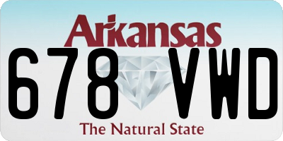 AR license plate 678VWD