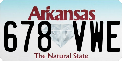 AR license plate 678VWE