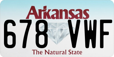 AR license plate 678VWF