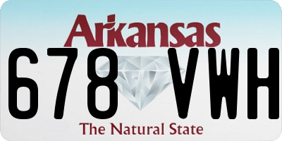 AR license plate 678VWH